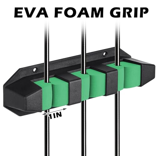 Sratte 4 Pcs Rod Holders for Fishing Boat Wall Mount Fishing Pole Holders Horizontal EVA Foam Garage Rod Rack Summer Boat Accessories for Men Gifts - color: Green, size: 7.8 Inch