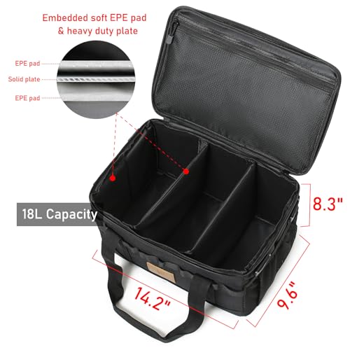 Tactical Camping Storage Bag 18L Tactical Utility Tote Bag Camping Cookware Organizer Trunk Organizer (Black) - color: Black