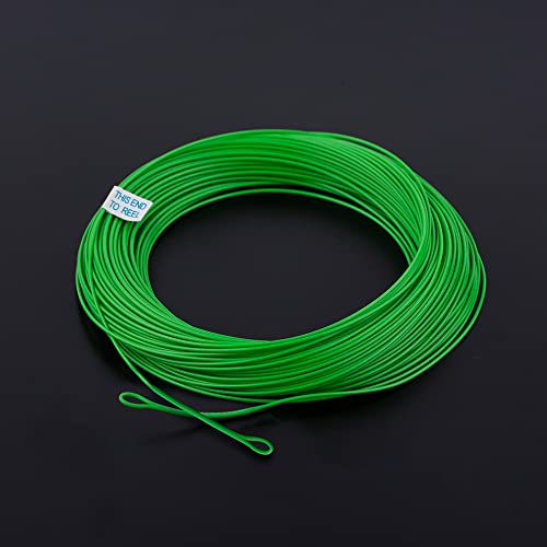 HERCULES Fly Fishing Line Floating Weight Forward Fly Line with Double Welded Loop - color: Grass Green, size: WF7F 100FT