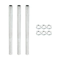 PATIKIL M12 Thread 7.09" Lamp Pipe Kit with Lock Nuts, 3 Set All Thread Rods Fasteners Hardware for Chandelier Ceiling Light DIY, Zinc Plating - size: 7.09"