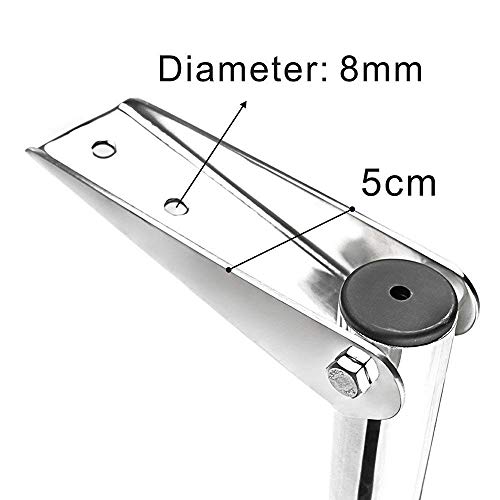 4 Step Ladder Stainless Steel Telescoping Extendable Ladder 600 Pound Capacity for Marine Yacht/Swimming Potoon Ladder