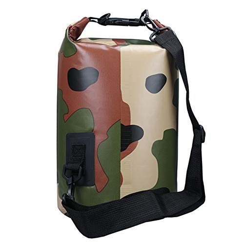 2L/3L/5L/10L/15L/20L/30L 500D Tarpaulin Heavey-Duty PVC Water Proof Dry Bag Sack for Kayaking/Boating/Canoeing/Fishing/Rafting/Swimming/Camping/Snowboarding - color: Camo, size: 5L