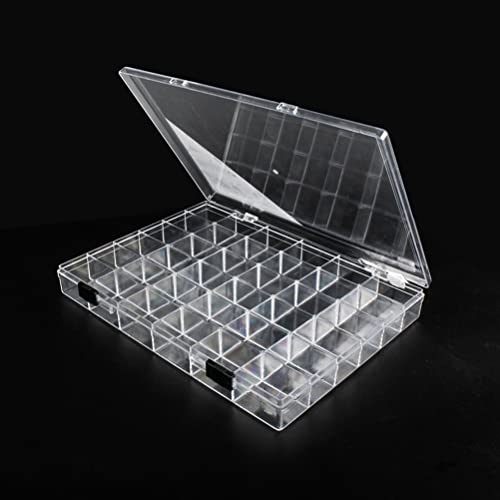 36 Grids Clear Plastic Organizer Box, Craft Storage Container for Beads Organizer, Art DIY, Crafts Jewelry Storage, Fishing Tackles, Rock Collection, 1 Pack - color: 36 Grids-1 Pack