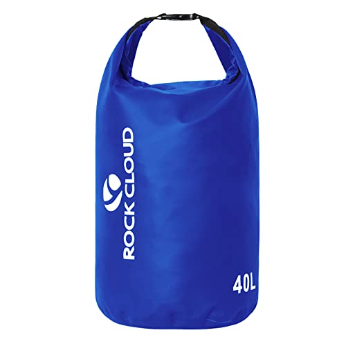 ROCK CLOUD Dry Bag Waterproof 40L Dry Sack for Kayaking Rafting Boating Beach Surfing Swimming Canoe Camping Hiking Fishing Ski - color: Blue, size: 40L