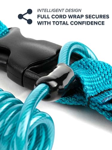 Rogue Endeavor® Fish Stringer Clip, Large, Stainless Construction, Quick Release 36” Steel Core Lanyard, Designed for Spearfishing, Kayak Fishing & Scuba Diving and All Fish Types - color: Teal- Heavy Duty