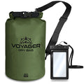 EcoGear FX Heavy Duty Waterproof Dry Bag Voyager Series – Durable Roll Top Compression Bag –Kayaking, Rafting, Boating, Hiking, Fishing and Camping - color: Army Green, size: 30L