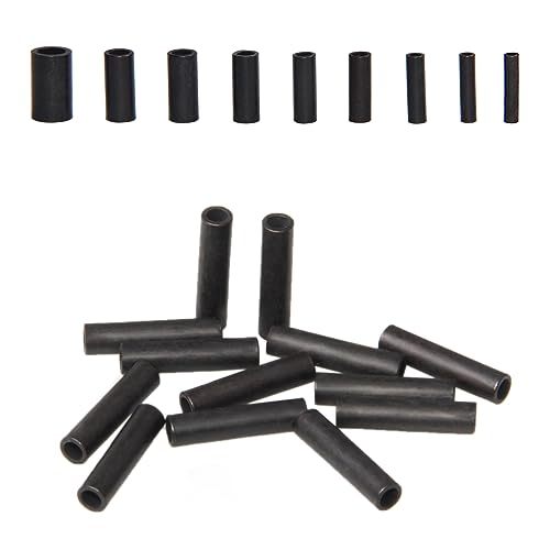 Fishing Crimps Single Barrel Crimp Sleeves Black Oxidized Copper Tube Crimping Sleeves Fishing Line Connector Rigging Tackle - size: 100pcs-2.3mm Inner Dia