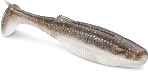 Rapala CrushCity Mayor Soft Plastic Paddle Tail Swimbait, Strong Kicking Action for Swim Jigs & Underspins, Bass, Redfish, Trout, Snook, Walleye & More - color: Gizzard Shad, size: 2.5"