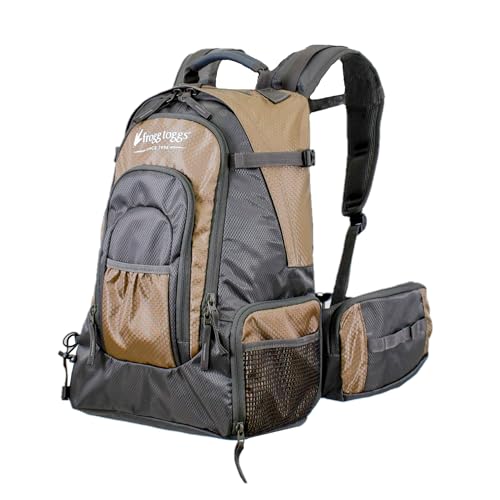 FROGG TOGGS i3 Fishing Backpack, Tackle Storage, Includes 3-3600 Bait Trays - color: Solid Elements Brown