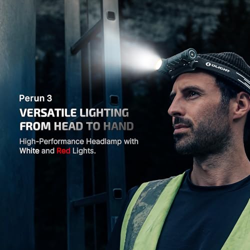 OLIGHT Perun 3 Rechargeable Headlamp Flashlight, 3000 Lumens LED Headlight with Red Light, Waterproof Head Lamp with Headband for Outdoor Camping, Hiking, Working (Dream Blue) - color: Dream Blue