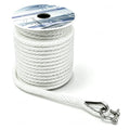 Young Marine Premium Solid Braid MFP Anchor Line Braided Anchor Rope/Line 3/8 Inch 100FT with Stainless Steel Thimble & Shackle (3/8" x 100', White) - size: 3/8" x 100'