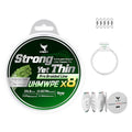 Ultra-Thin 20LB 8-Strand Braided Fishing Line 0.18mm with Knots Guide Card, Stronger than 4-Strand PE Line, Smooth as Silk & Longer Casting, Ideal for Bass Trout Fishing in Freshwater/Saltwater - color: Gray, size: 20LB 110YDS