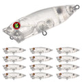20pcs/25pcs Fishing Blanks Lures Kit Fishing Topwater Unpainted Swimbait Unpainted Crankbaits Hard Baits DIY Lure for Bass Salmon Trout Saltwater and Freshwater - color: 25PCS 2.76″/0.38oz
