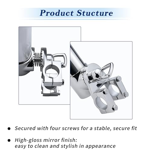 YANYUCB Boat Fishing Rod Holder,Stainless Steel Adjustable Fishing Pole Holders,360° Rotating Deck/Rail Mount Fishing Rod Pole Holder,Rod Holders for Fishing Boats,Yachts,Kayaks(2 Pack) - color: Rail Mount