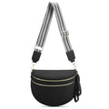 oscaurt Leather Crossbody Bag Bum Bag for Women Large Sling Bag Cross Body Purse Shoulder Handbag Fanny Pack - color: Black-1, size: Large
