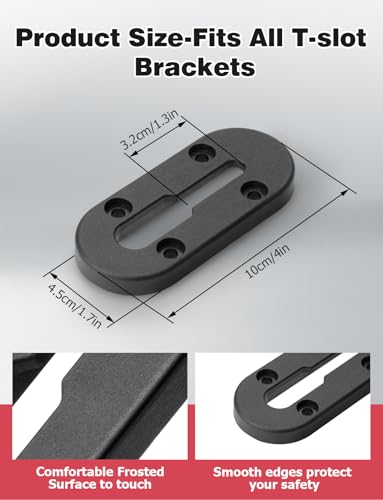 Mellbree Kayak Track,4Inch Kayak Rail Mount Kayak Low Profile Track for Fishing Rod Holder, Fish Finder, Cup Holder, Anchor Cleats - size: 4 inch - 3pcs