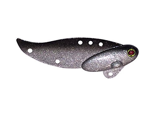 1 1/2oz - Blitz Blade - Blade Bait for Walleye, Lake Trout, COHO Salman, Pike, Musky Made in USA 100% Zinc Alloy - color: Silver Black