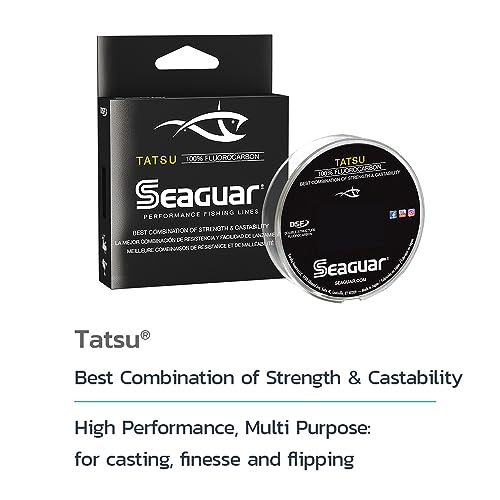 Seaguar Tatsu Fishing Line for Casting, & Live Bait, 100% Fluorocarbon, Clear, Multiple Sizes - size: 17lbs/200yds