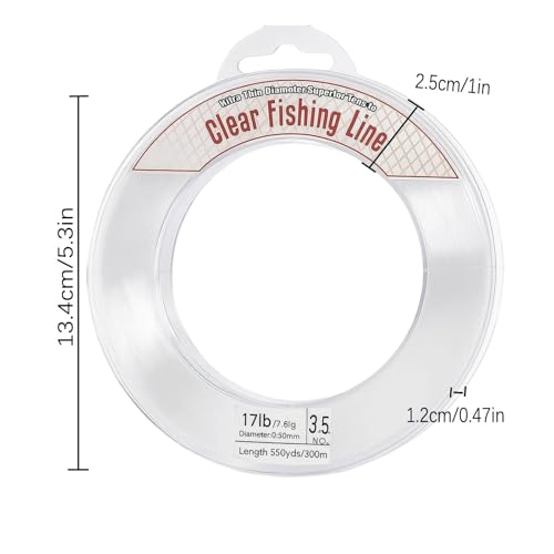 Fishing Line for Crafts,Fishing Wire for Hanging,Clear Fishing Line 1640 Ft,Clear String for Bracelets,Necklaces,Balloon,Bracelet Making