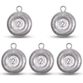 Disc Sinkers Fishing Weights, Coin Sinkers Weights Saltwater Surf Fishing Weights Catfishing Gear Tackle 8oz 6oz 5oz 4oz 3oz 2oz 1oz - style: 2oz-5pack