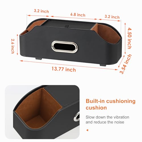 Car Rear Backseat Extra Multifunctional Drink Cup Holder Organizers With Tissue Storage Box Organizer & Hooks For Car Seat Back. Black - color: Black