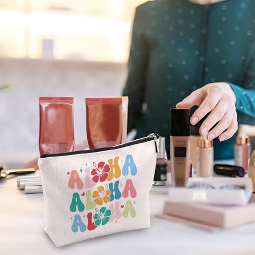 Hawaii Makeup Bag, Hawaii Gifts For Women Men, Sea Island Makeup Pouch, Travel Toiletry Bag With Zipper, Birthday Graduation Christmas Gifts For Women Mom Sister Best Friend Bestie Her - color: Hawaii