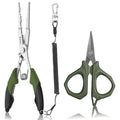 Fishing Tools Kit, Fishing Pliers,Fishing Scissors, Fishing Line Cutter for Braided Fishing Line,Fishing Gear with Lanyard - color: 8"Fishing Pliers Green