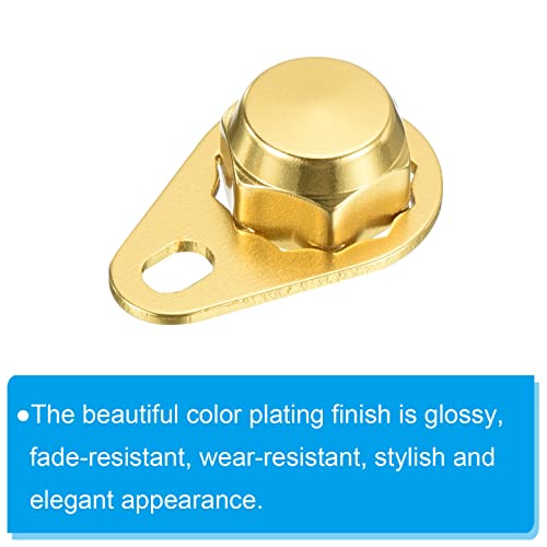 PATIKIL Fishing Reel Screw Nut Locking Plate, Left Handle Locking Caps Screw Nut Replacement for DIY Fishing Accessories - color: Gold, size: M8
