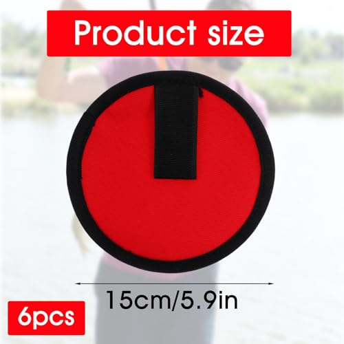 Larrel 6 Pack Fishing Lure Wraps Fishing Rod Sleeves Lure Cover Fish Hook Covers Bait Storage Protectors Rod Sleeve Guard