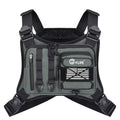 CVLIFE Outdoor Chest Bag for Men, Tactical Chest Pack, Adjustable Running Vest Bag, Lightweight Anti-theft EDC Rig for Hiking - color: Grey