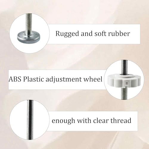 4Pcs M10 (10mm) Baby Gate Threaded Spindle Rod Replacement Parts Kit for Pressure Mounted Pet Safety Gates Stair Gates Hardware Accessories White（80mm in Length） - size: 10mm*80mm
