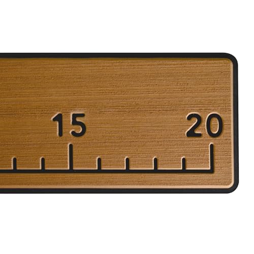 20" EVA Foam Fish Ruler with Peel & Stick Backing for Boats, Kayaks, Coolers, or Personal watercraft, Easy to Read 6mm Thick, Milled Fish Measuring Board (Mocha) - color: Mocha