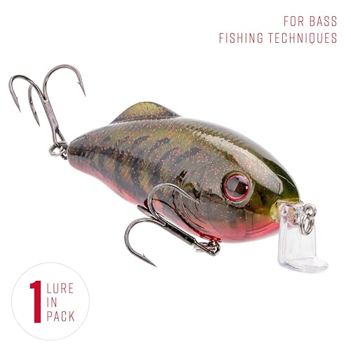 Strike King Hybrid Hunter Shallow Crankbait - color: 468 - Phantom Watermelon Seed Red Craw
