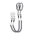 HERCULES M4 Fishing Lanyard, Fishing Pole Tether, Kayak Paddle Leash, Heavy Duty Retractable Coiled Lanyard for Fishing, Rods, Pliers, Boating, Paddles, Kayak - color: Pack of 2 Grey, 5.9"