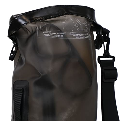 Pelican ExoDry 10L Small Drybag - Waterproof - Shoulder Strap - Thick & Lightweight - Roll Top Dry Compression - Keeps Gear Dry for Kayaking, Beach, Rafting and Fishing - Black - size: 10L