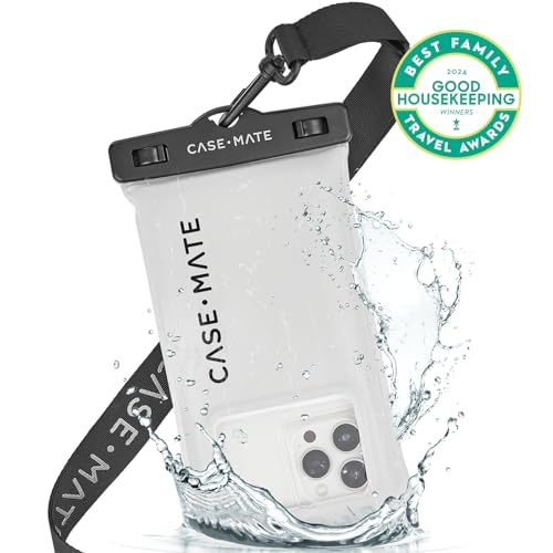 Case-Mate IP68 Waterproof Phone Pouch - Sand Dollar | Touchscreen Floating Waterproof Phone Case with Crossbody Lanyard - Fits All Phones - Beach Cruise Ship Travel Essentials - color: Sand Dollar