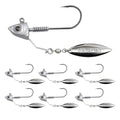 6-Pack Underspin Jig Heads Stacked Cone Keeper Brass Blade Never Rusts 3/16oz 1/4oz 3/8oz 1/2oz Bass Freshwater Saltwater - size: 3/8 oz_10g