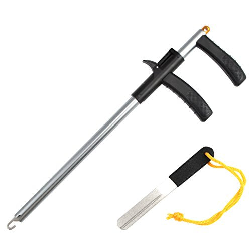 Fish Hook Remover Tool, Aluminum Fishing Hook Remover Extractor 13.6in - color: Dark Gray