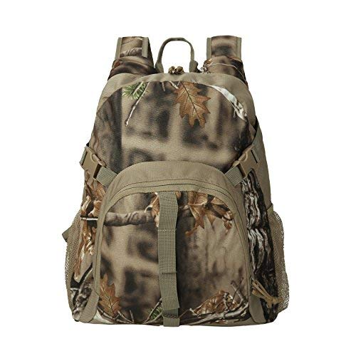 AUSCAMOTEK Camo Backpacks for Hunting Accessories Fishing Hiking Camping Camouflage Bag Small Day Pack for Men - color: Woodland Camo