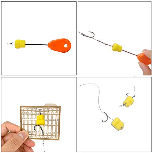 Carp Fishing Baiting Rigs Tool Kit Set, Luroad 6 in 1 Carp Fishing Tackle Kit, Including Hook Needle, Driller, Knot Puller, and Fishing Braid Line Scissors for Lures Bait Driller