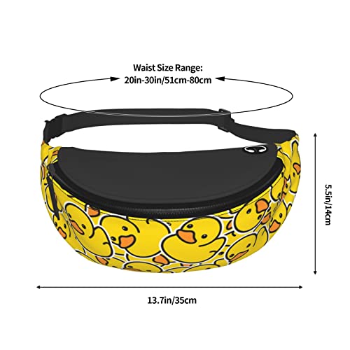 Cute Rubber Ducky Fanny Pack Crossbody Waist Bag Pack for Men Women. Belt Bag for Travel Walking Running Hiking Fishing. - color: Cute Rubber Ducky