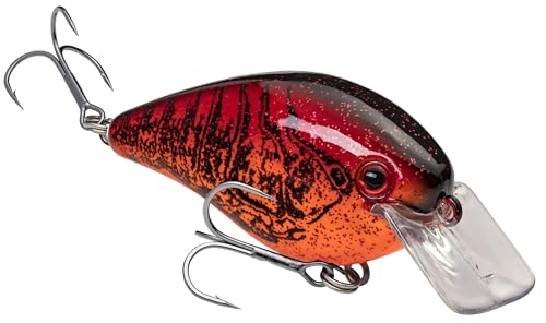 Strike King KVD 1.5 Hard Knock Fishing Lure, 3/8 oz, 3D Lifelike Eyes - color: Chili Craw, size: 3/8oz