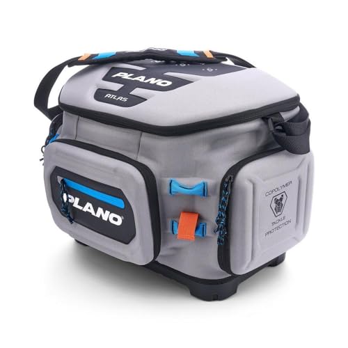 Plano Atlas 3700 Tackle Bag, Premium EVA-Constructed Fishing Tackle Bag, Molded Waterproof Base, Water-Resistant Cell Phone Pocket, Magnetic Tool and Hook Holder - style: Tackle Bag