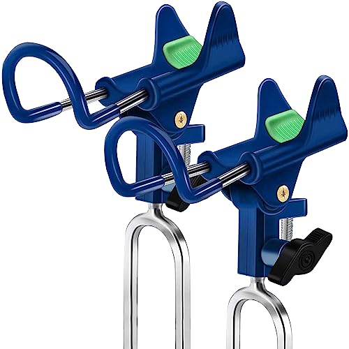LBW Fishing Rod Holders for Bank - Fishing Pole Holders for Ground, Shore, Beach 360 Degree Adjustable Rod Holders 2 Pack - style: Reinforced Nylon - Luminous