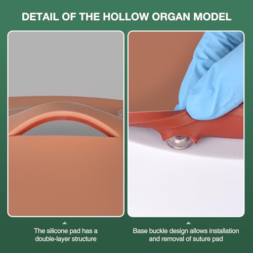 Ultrassist Suture Practice Kit for Medical Students,Suture Practice Pad with Realistic Suture Tools for Medical Training, Nursing Doctor (Replaceable Silicone Pad)