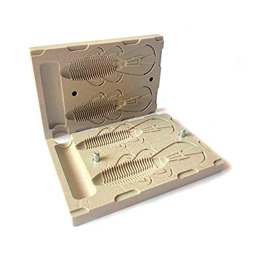Smedioks Premium Soft Plastiс Mold Lure Making Injection Molds Fishing Lures 2 Cavity Googan Bandito Bug 4''