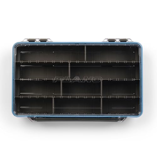 Plano StowAway 3700 Waterproof Stow Tackle Box, IPX7 Waterproof, with Rustricor, Single Latch Design, Transparent DuraView Lid, Stackable Storage for Fishing Bait, Lures and Gear - size: 3700, style: Regular - New Model