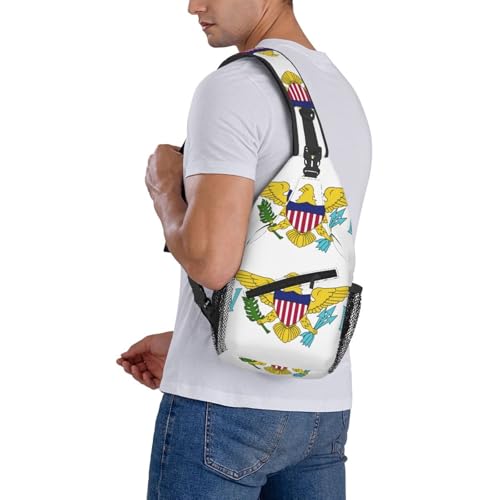 Flag Of Virgin Islands Outdoor Crossbody Shoulder Bag For Unisex Young Adult Hiking Bicycling - color: 7
