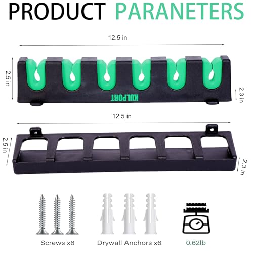Fishing Rod Rack Holders Wall-Mounted Fishing Pole Holder & Rack, Fishing Pole Holders for Garage & Boat 6-Rod Storage Racks(Vertical Green, 2 Pair) - color: Vertical Green, 2 Pair