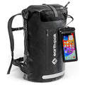 Earth Pak Waterproof Backpack - Heavy Duty Hiking Backpack - Roll-Top Closure Bag - Cushioned Dry Bag Waterproof Phone Case - color: Black, size: 55L